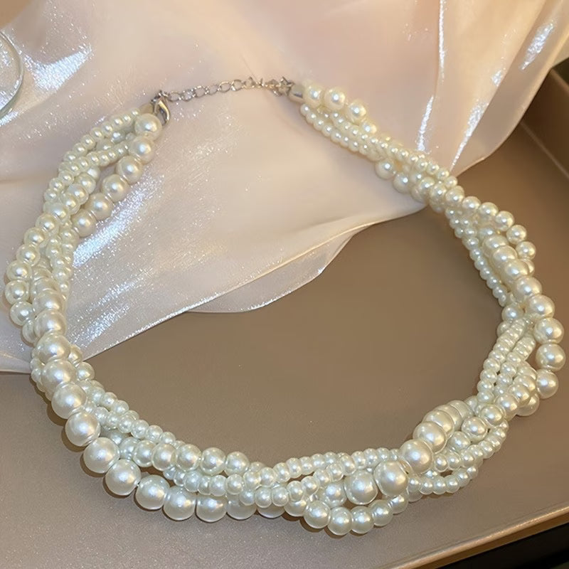 1pc Elegant Faux Pearl Necklace for Women—Perfect for Autumn/Winter, Suitable for Daily Wear or Weddings
