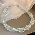 1pc Elegant Faux Pearl Necklace for Women—Perfect for Autumn/Winter, Suitable for Daily Wear or Weddings
