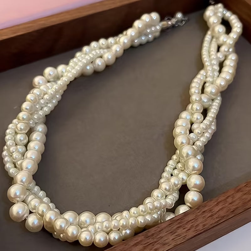 1pc Elegant Faux Pearl Necklace for Women—Perfect for Autumn/Winter, Suitable for Daily Wear or Weddings