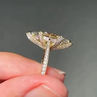 Exquisite Marquise Cut Sterling Silver Engagement Ring