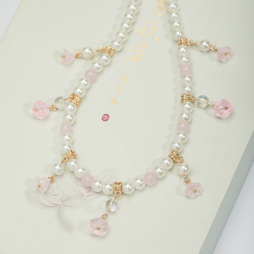 AmaraRings "Yingluo" Necklace — Ancient-Style Pearl Soft Collar | Song Dynasty & Tang Dynasty Inspired, Han Elements | Summer Accessory | New Chinese Style