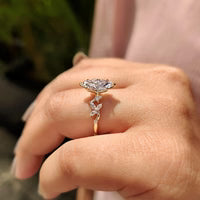 Vintage Design Marquise Cut Engagement Ring