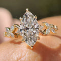 Vintage Design Marquise Cut Engagement Ring