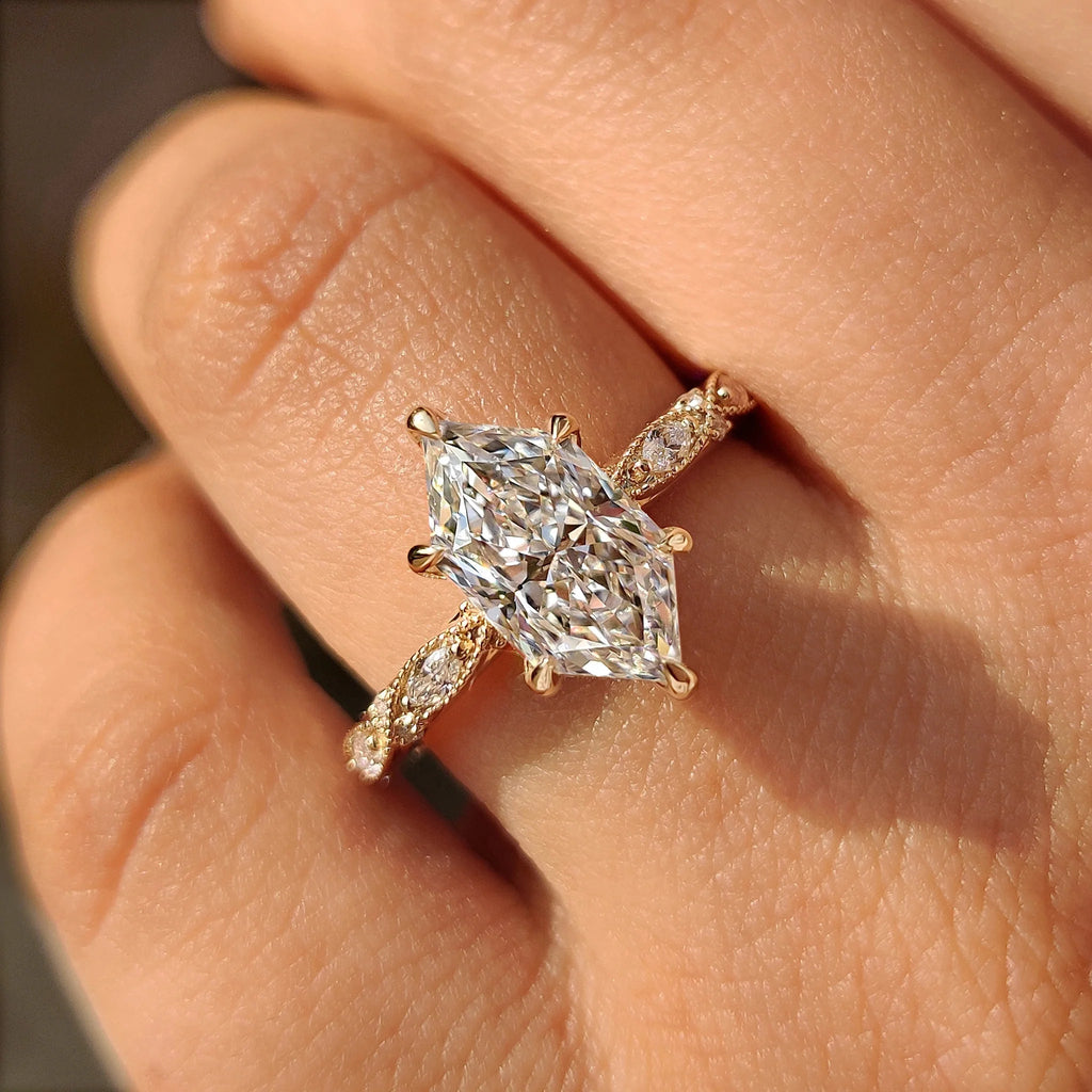 4.0 ct Dutch Marquise Cut Sterling Silver Engagement Ring