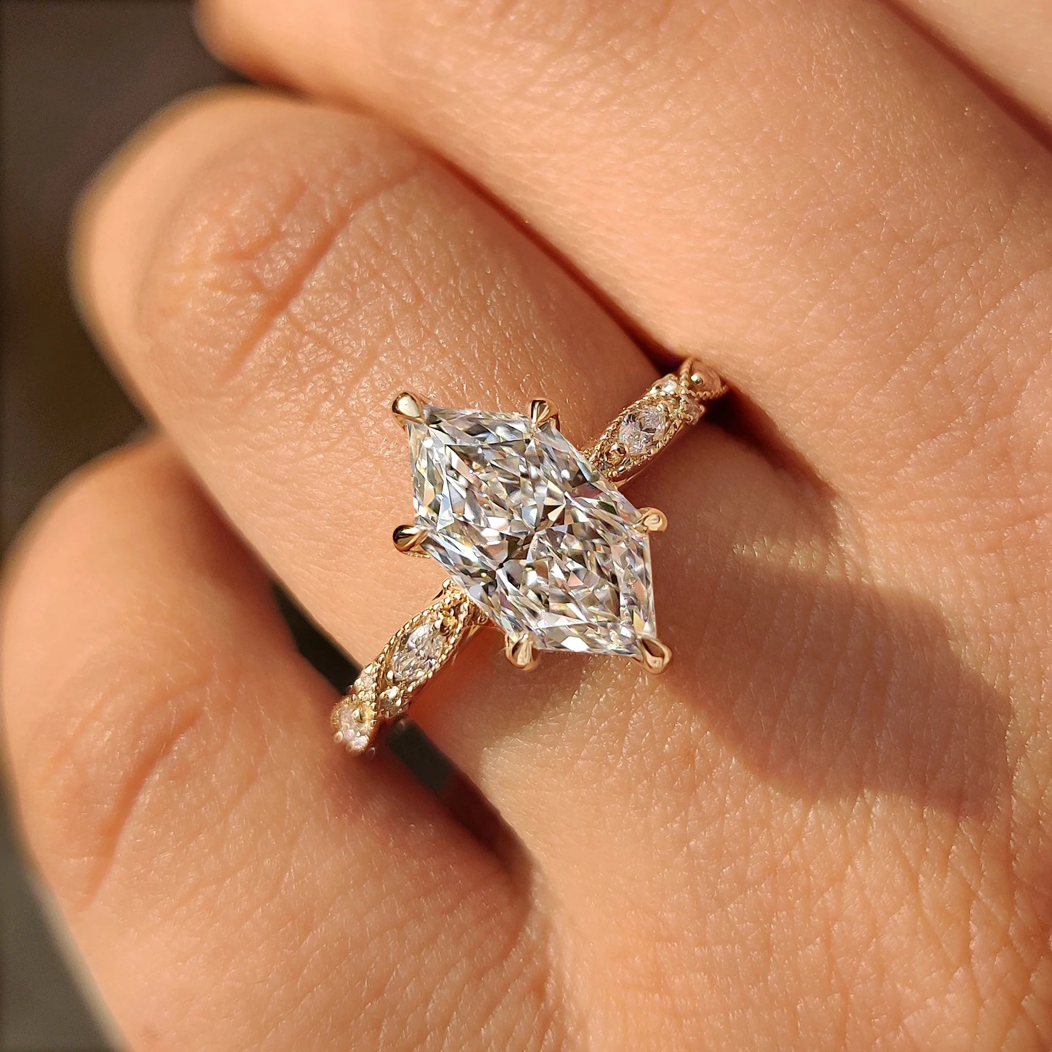 4.0 ct Dutch Marquise Cut Sterling Silver Engagement Ring