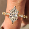 4.0 ct Dutch Marquise Cut Sterling Silver Engagement Ring