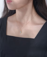 Luxury Pear Shape Topaz Pendant Necklace
