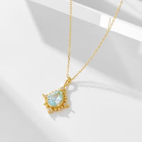 Luxury Pear Shape Topaz Pendant Necklace